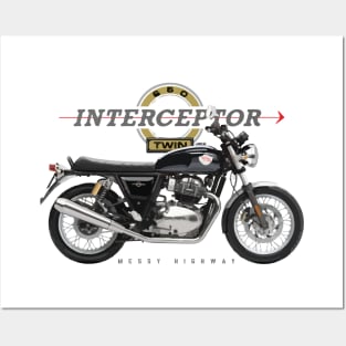 Royal Enfield Interceptor 650 19 black, sl Posters and Art